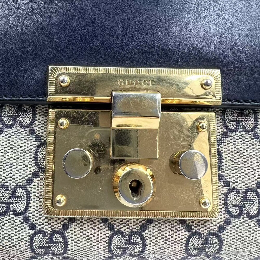 Hj Gucci Gg Supreme Small Padlock #236199G88B - Picture 10 of 14